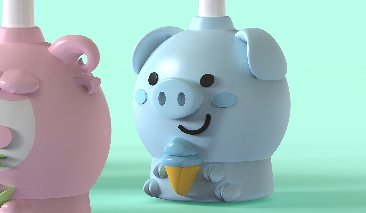 十二生肖卡通动物儿童牙刷设计（图ZMzk5NjQ2Mzk2） - 生活用品 - 站酷设计师牙刷牙具设计原创素材 - 站酷ZCOOL