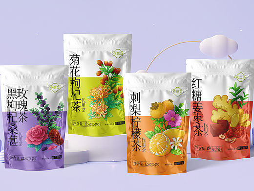 养生花茶系列包装一