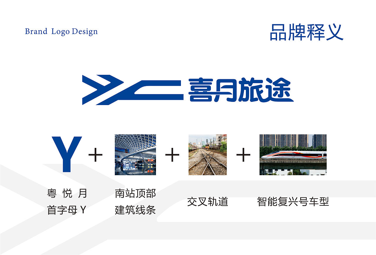 “喜月旅途”标志设计