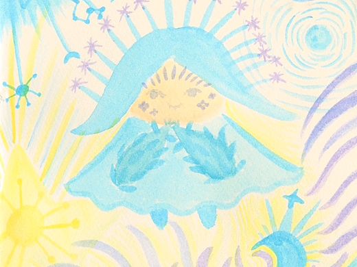 童画 疗愈“蓝色的星光精灵”