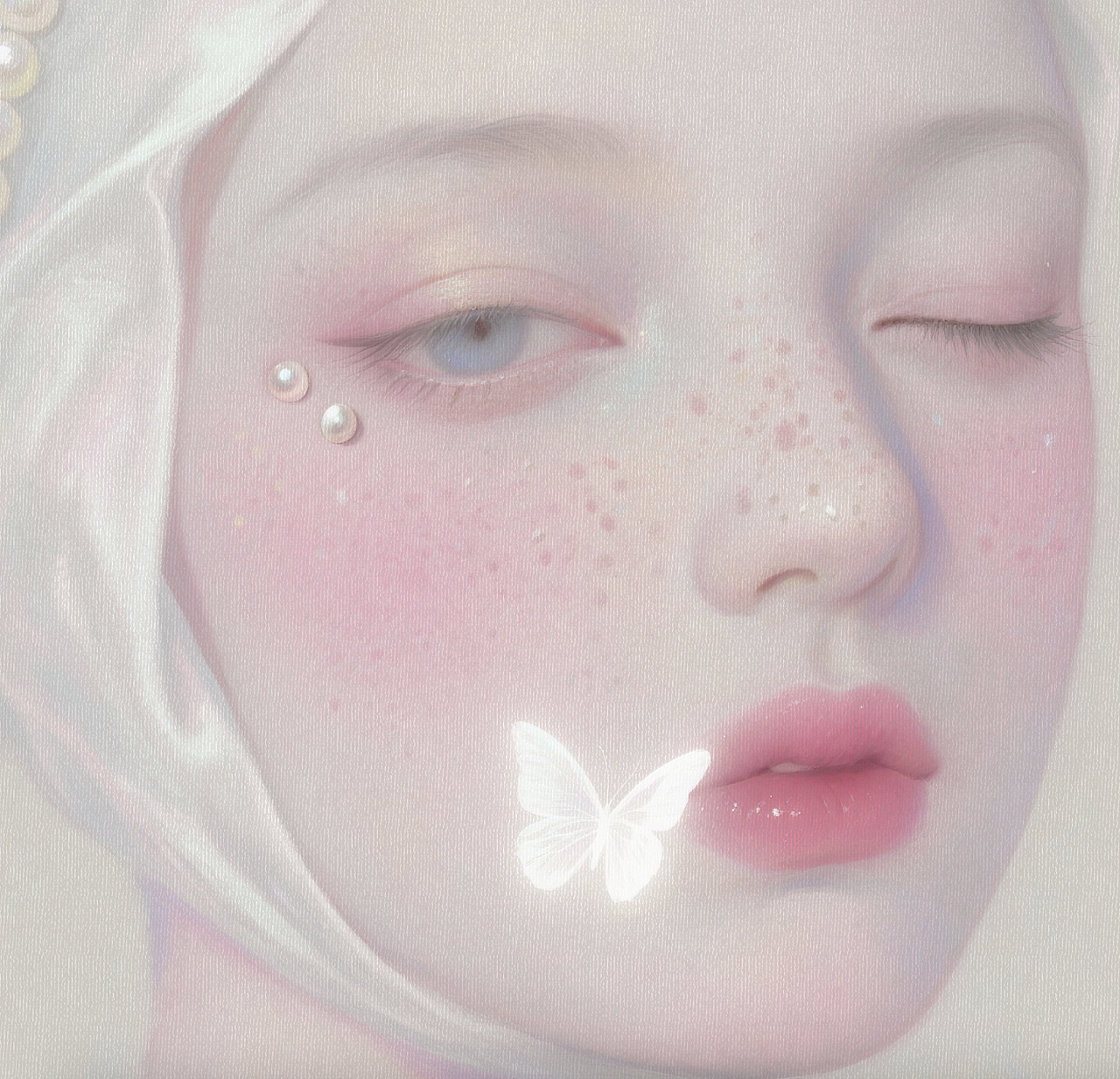 女王和光之蝶（真丝绢）