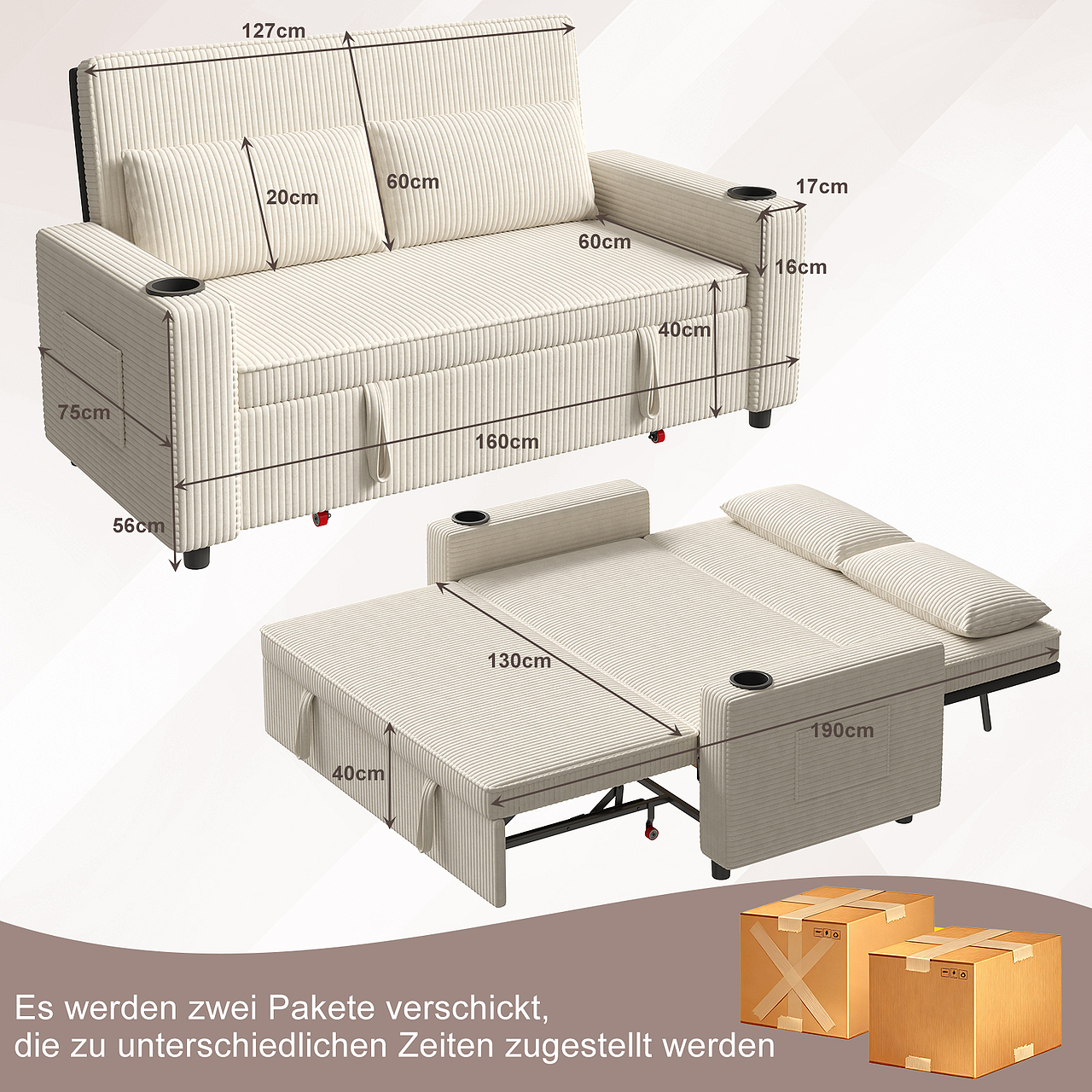 Amazon |米白色沙发 | 打造舒适场景