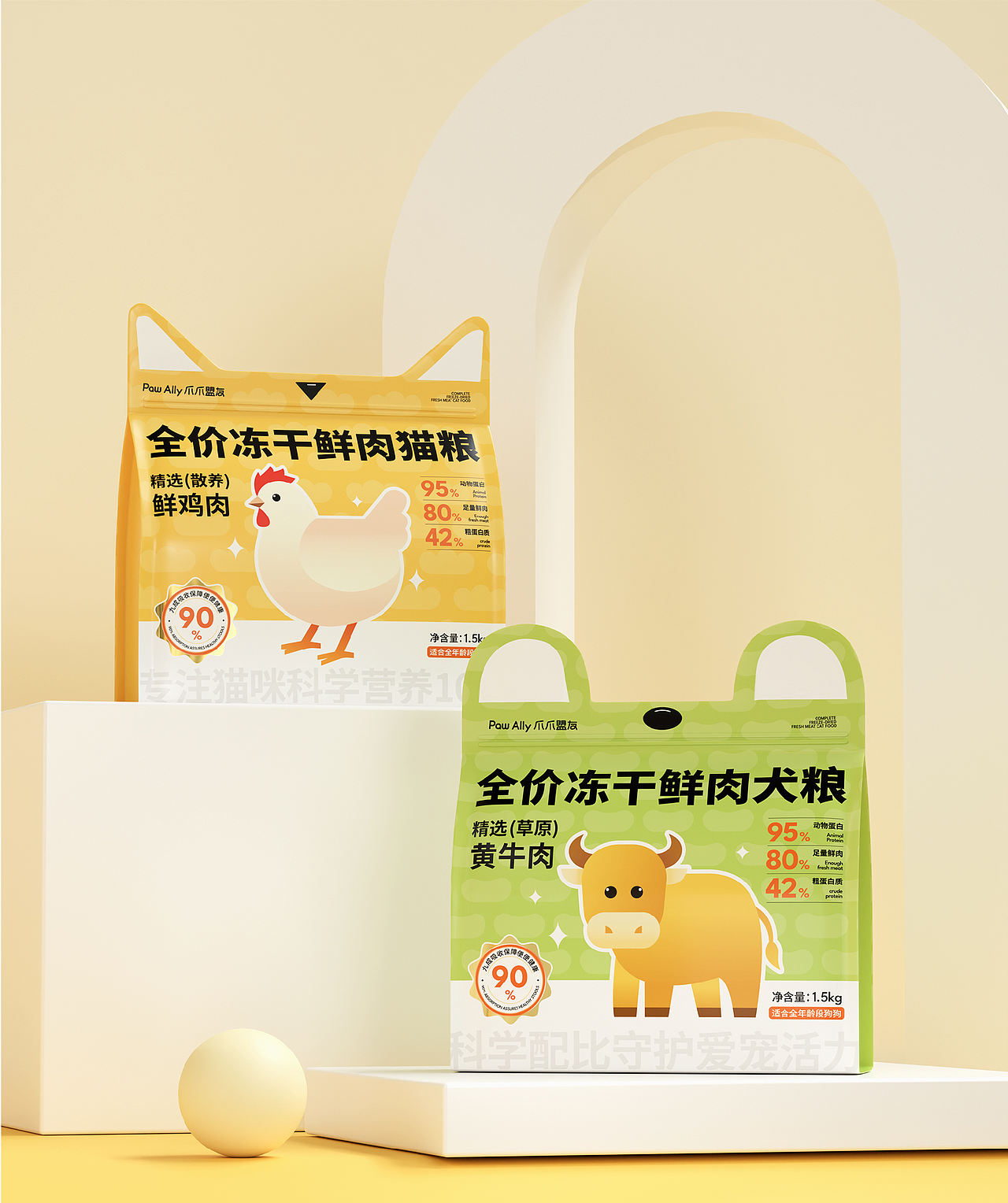 爪爪盟友丨宠物食品包装全案设计（图ZMzk5NjgyNjI4） - 包装 - 站酷设计师饭人不烦原创素材 - 站酷ZCOOL