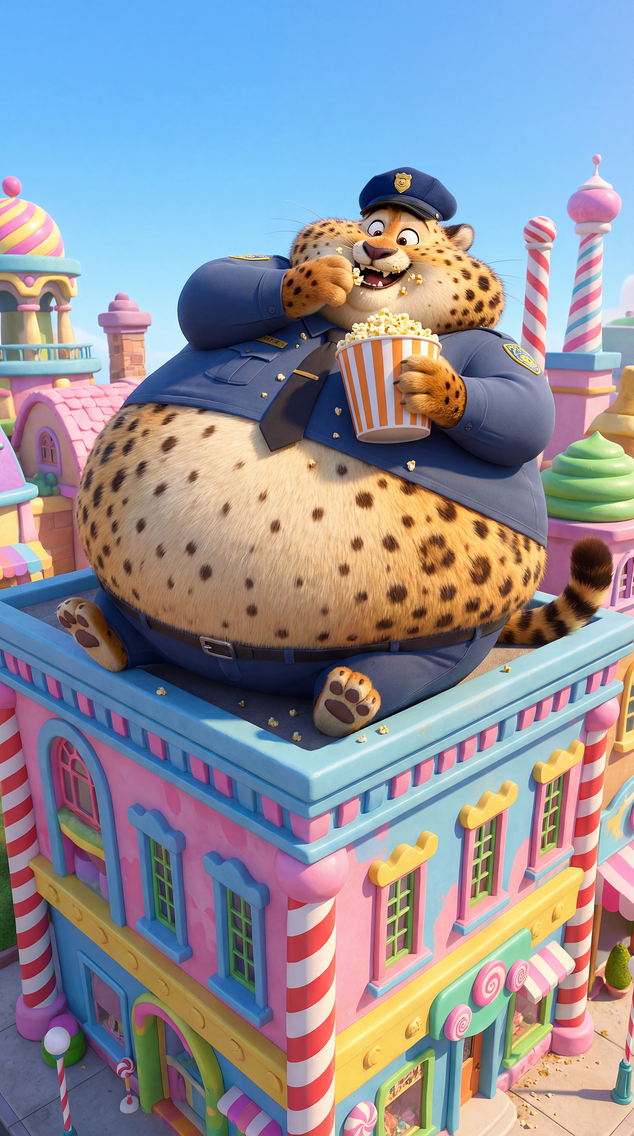 豹警官追甜甜圈名场面!