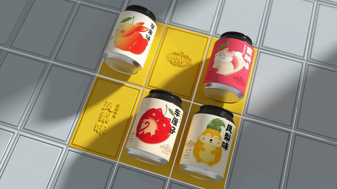 来来...想翻牌哪只小狐狸？---啤酒包装设计