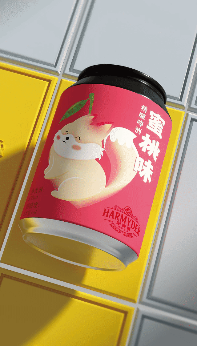 来来...想翻牌哪只小狐狸？---啤酒包装设计
