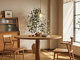 家具渲染-餐桌椅渲染