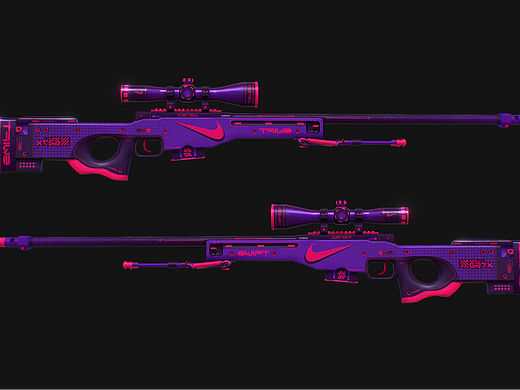 【3dmax武器建模】次世代紫色AWM狙击枪模型制作教程。