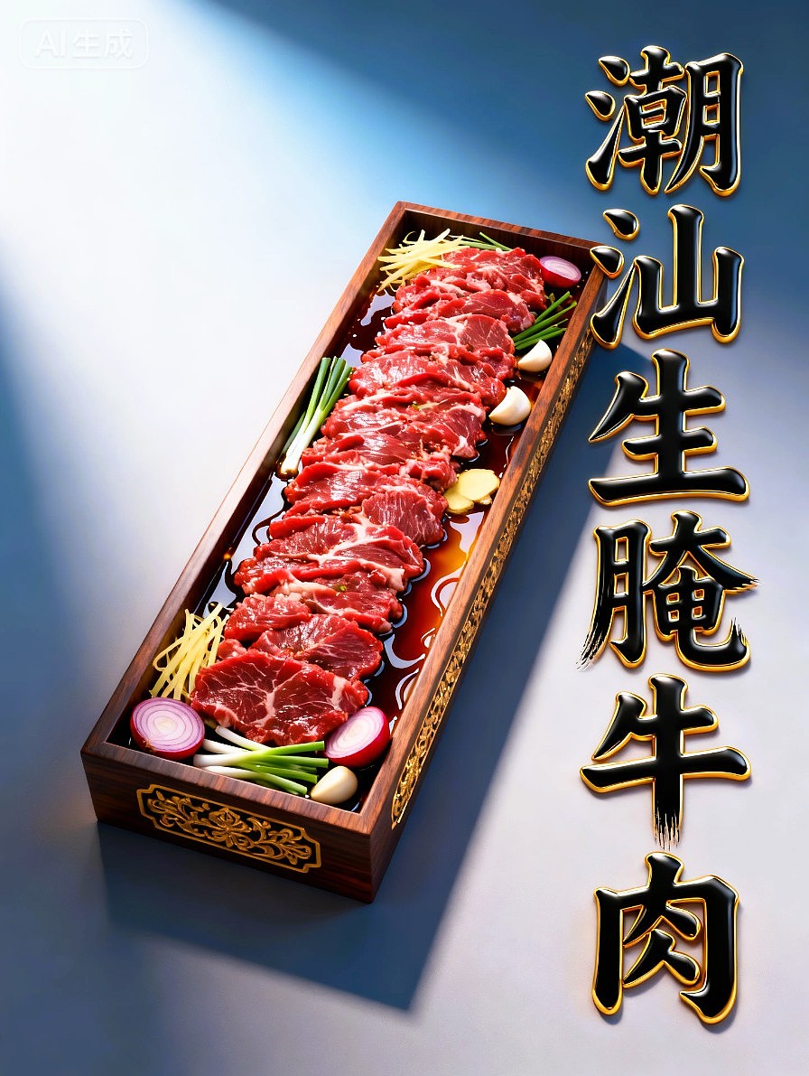 即梦AI设计创意潮汕牛肉类产品海报AIGC设计/平面海报（图ZMzk5NzM5MDQ4） - AI作品 - 站酷设计师风中的玫瑰耶原创素材 - 站酷ZCOOL