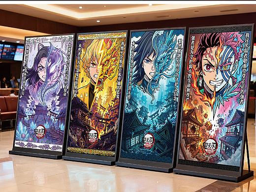 《鬼灭之刃无限城篇》创意插画海报设计(AIGC)