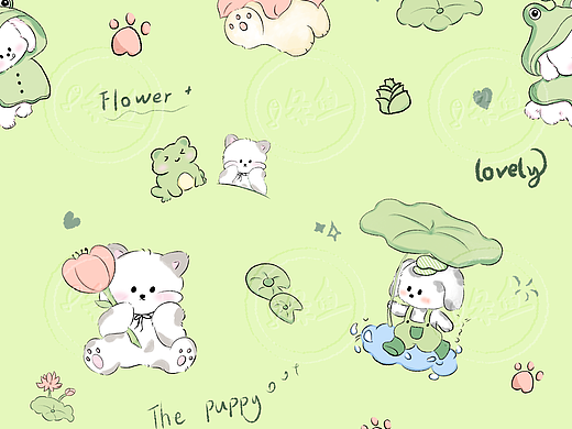 💚莲叶.狗狗的绿色梦境