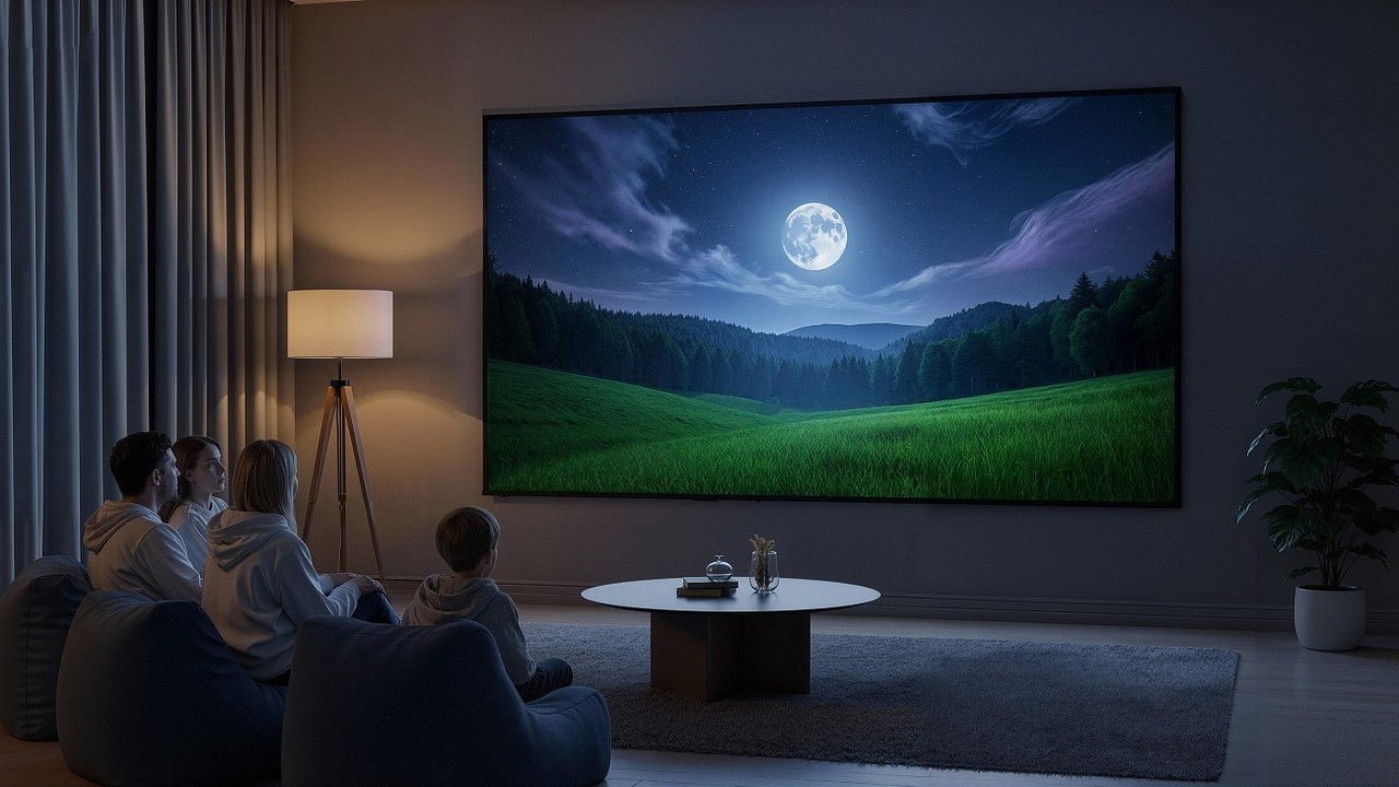 VR眼镜投影仪家电产品室内场景电视欧美人像后期修图电