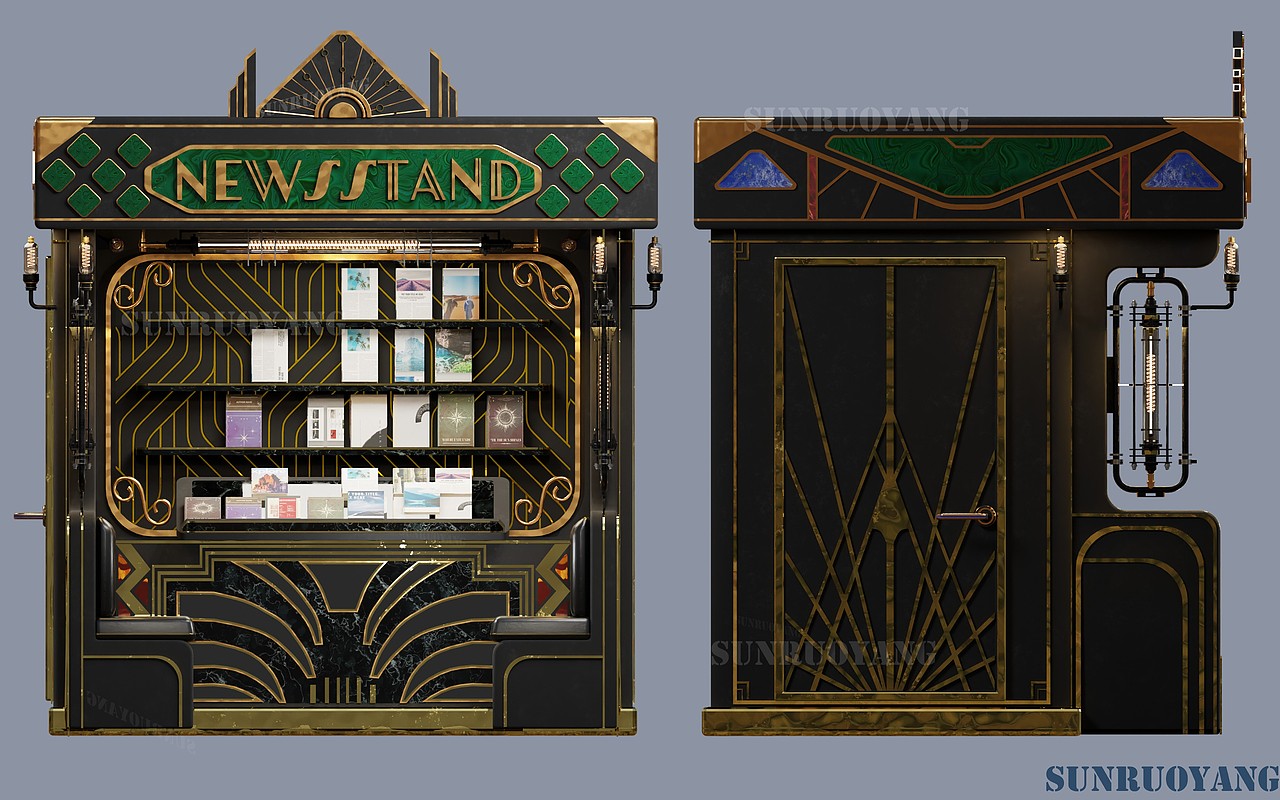 ART-DECO报刊亭（图ZMzk5NzU0ODM2） - 建筑/空间 - 站酷设计师SUNRUOYANG原创素材 - 站酷ZCOOL