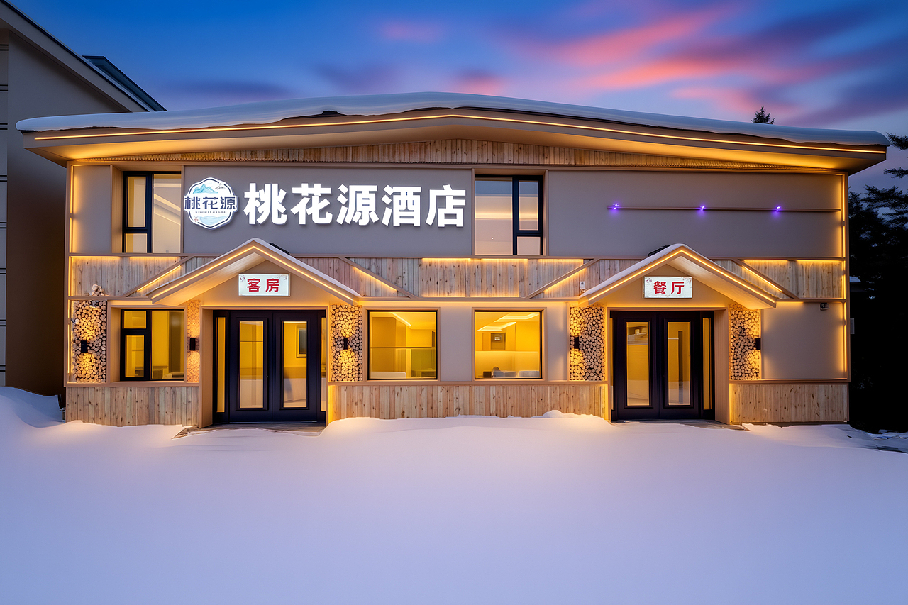 中国雪乡桃花源酒店（图ZMzk5NzY4NjI0） - 环境/建筑摄影 - 站酷设计师拍房子的何亮原创素材 - 站酷ZCOOL