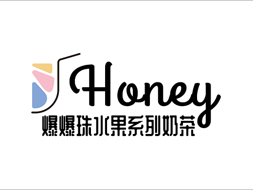 Honey 爆爆珠水果系列奶茶标志