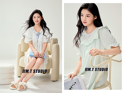 睡衣模特拍摄家居服模特摄影|义乌服饰模特拍摄|拍服装