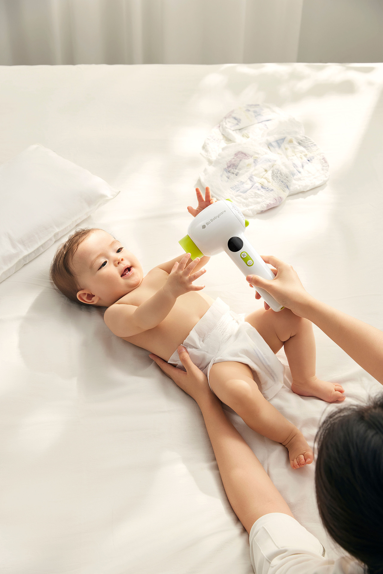 母婴护理产品模拍|不止是吹干,更是触摸与陪伴