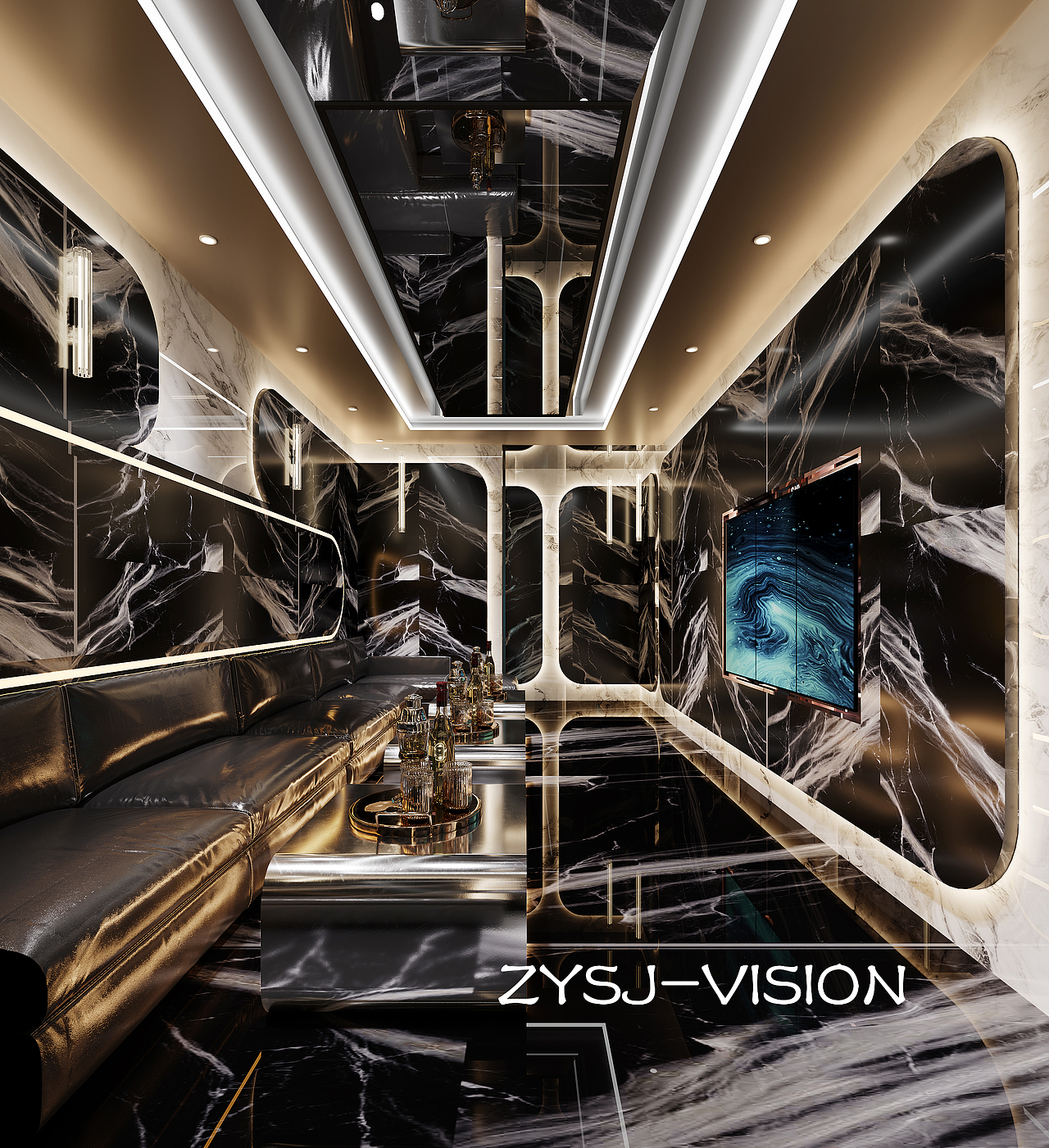 💙科技感KTV效果图 | 未来派对空间预览💎