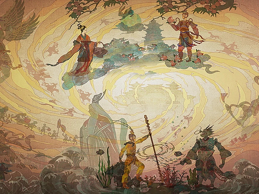 闹天宫（个人主页-ZNzI4NzI0MjA=） - 游戏原画 - 站酷设计师飞天蛤蟆原创素材 - 站酷ZCOOL
