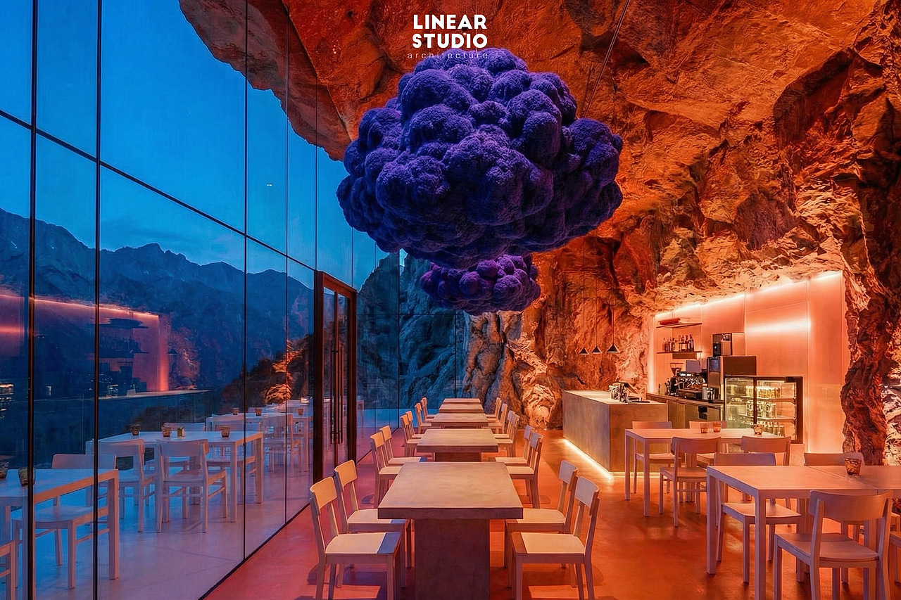 山崖间的“绒云秘境”：藏在岩壁里的温柔宇宙（图ZMzk5Nzk3NjYw） - 建筑/空间 - 站酷设计师许铭轩Eddie原创素材 - 站酷ZCOOL