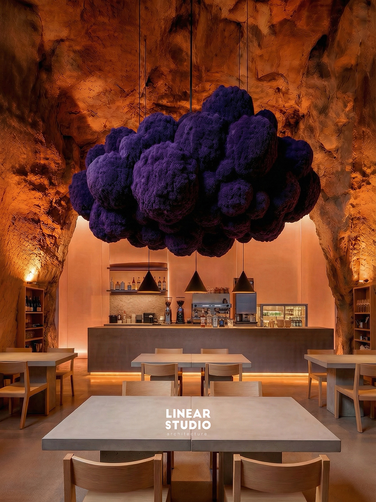 山崖间的“绒云秘境”：藏在岩壁里的温柔宇宙（图ZMzk5Nzk3Njky） - 建筑/空间 - 站酷设计师许铭轩Eddie原创素材 - 站酷ZCOOL