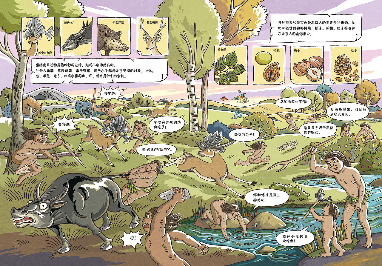 历史故事漫画插图原始人章节（图ZMzk5ODEwNTc2） - 儿童插画 - 站酷设计师云飞兮原创素材 - 站酷ZCOOL