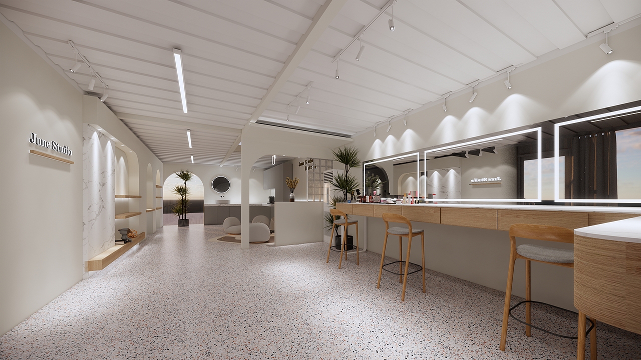 JuneStudio化妆工作室室内设计（图ZMzk5ODE1NjY4） - 商业空间设计 - 站酷设计师MrSongsu原创素材 - 站酷ZCOOL