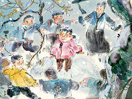 儿童文学插图丨水墨童年记忆