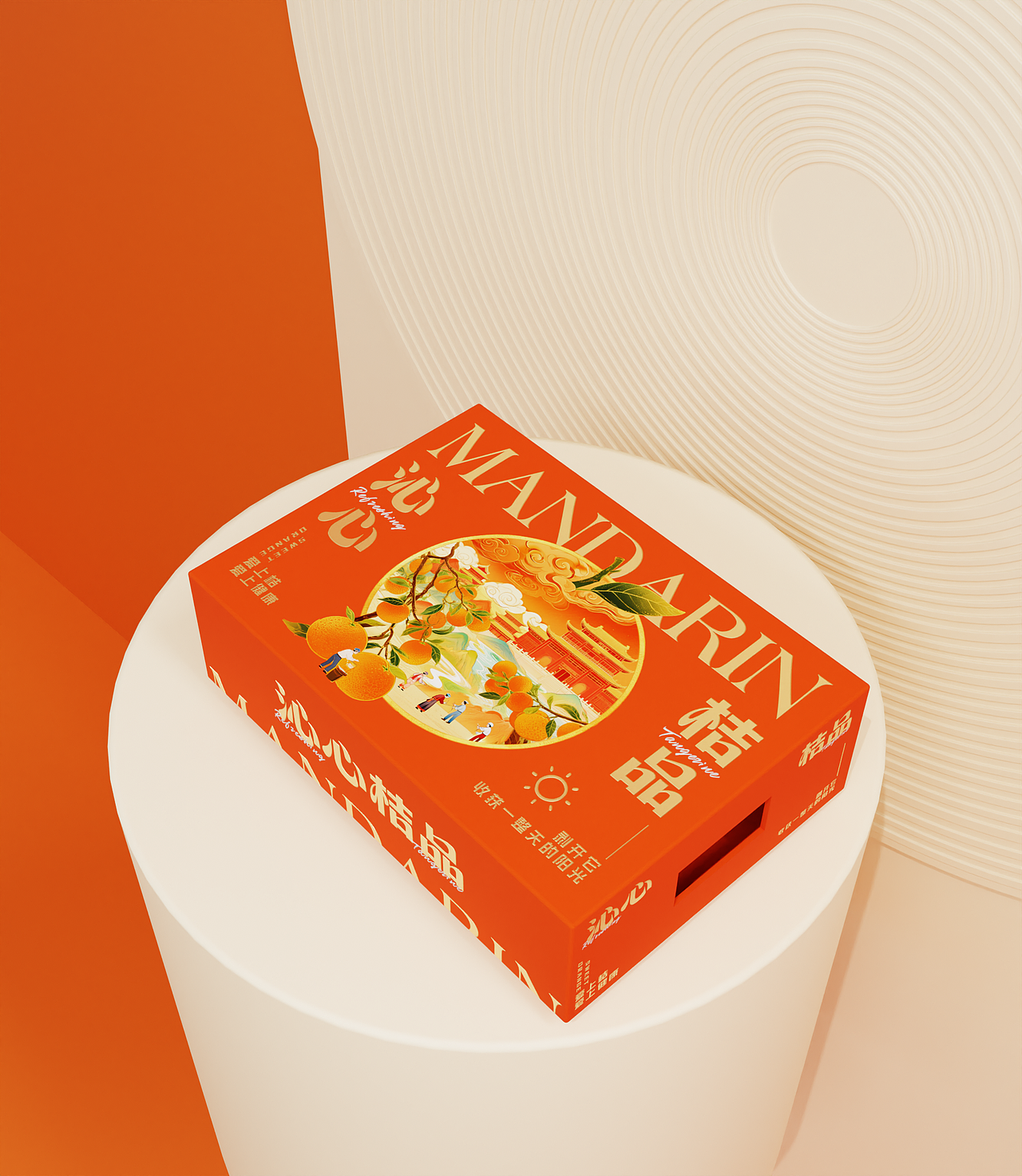 精品沙糖桔礼盒｜水果包装设计