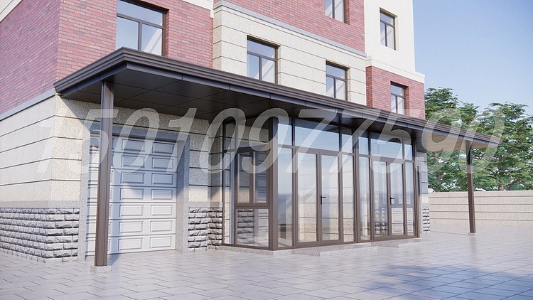 铝扣板雨棚设计效果图