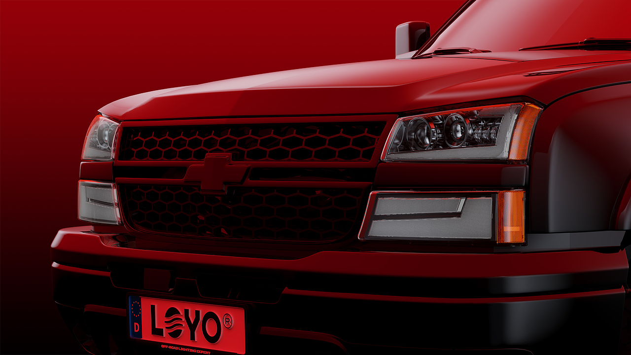 雪佛兰大灯 创意海报设计