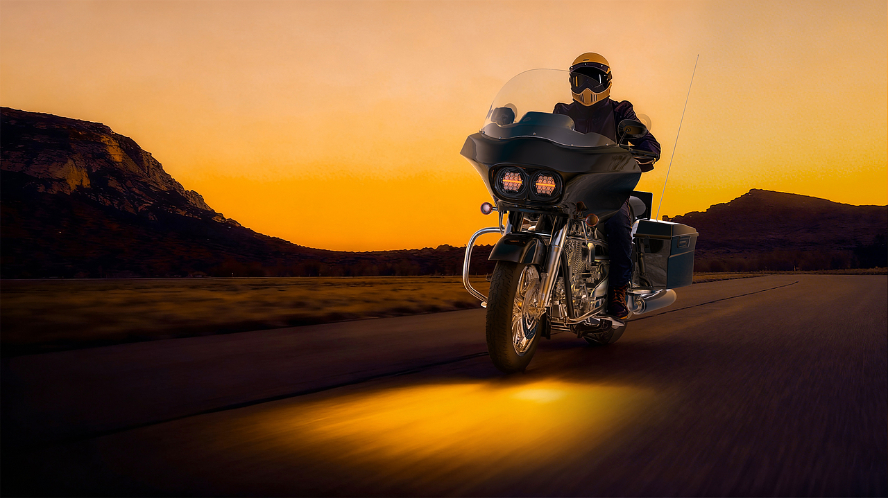 双蜂巢大灯 创意海报设计