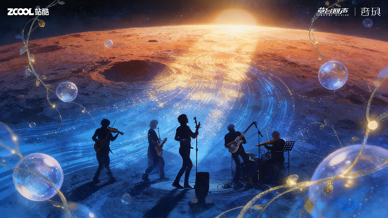 宇宙唱片——昨夜我⻜向遥远的⽕星（图ZMzk5ODcxMTk2） - 海报 - 站酷设计师三石可镇海原创素材 - 站酷ZCOOL