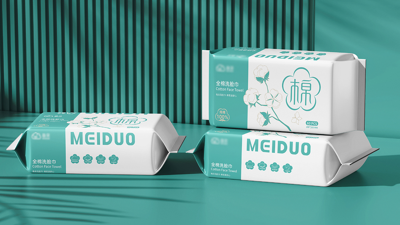 全棉洗脸巾包装设计（图ZMzk5ODcxMzM2） - 包装 - 站酷设计师册动文化传播原创素材 - 站酷ZCOOL