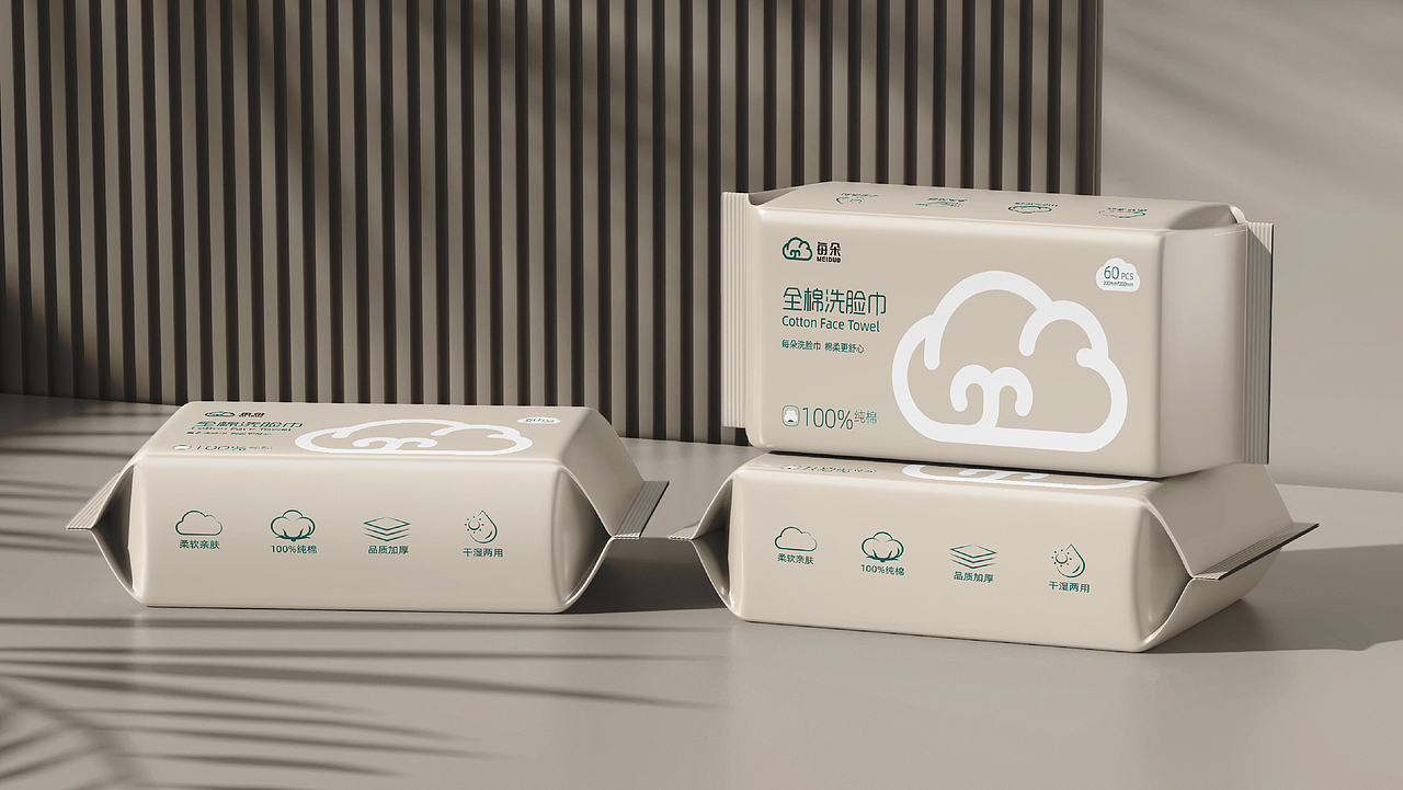 全棉洗脸巾包装设计（图ZMzk5ODcxNDI0） - 包装 - 站酷设计师册动文化传播原创素材 - 站酷ZCOOL