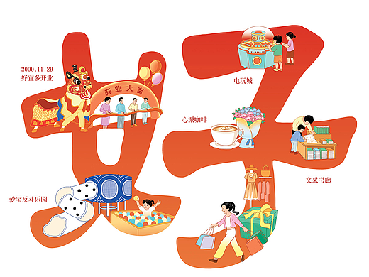 好宜多25周年庆插画