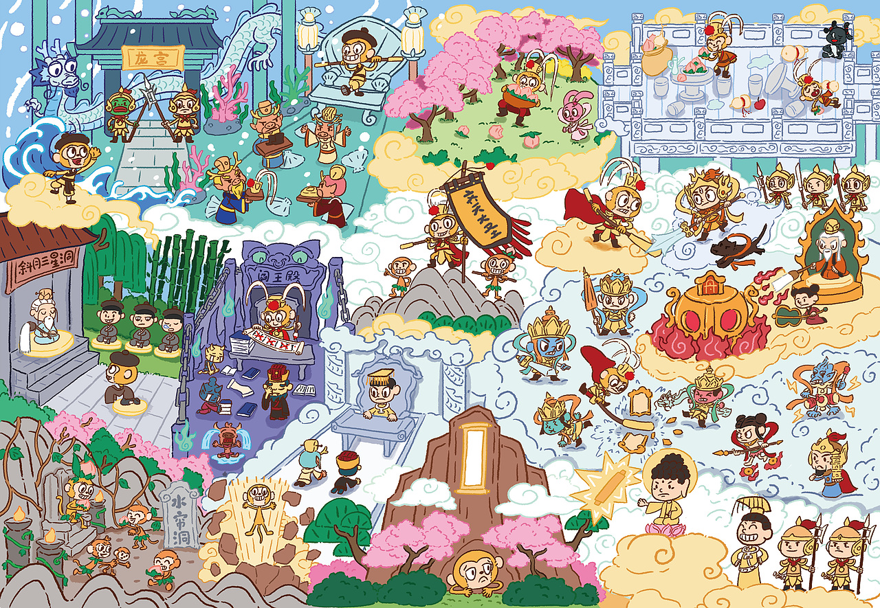 儿童专注力绘本《中国神话》（图ZMzk5ODg3MDk2） - 绘本 - 站酷设计师pooh25原创素材 - 站酷ZCOOL