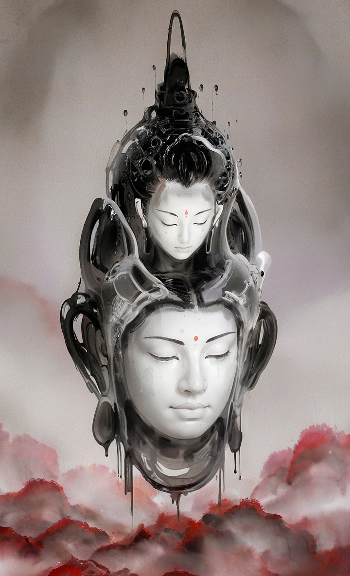 水墨幻境:观自在