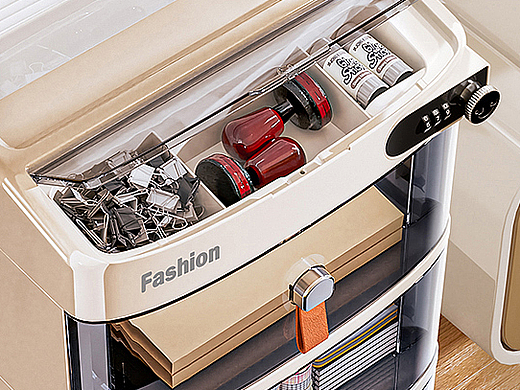 简约风密码柜详情 密码箱产品渲染