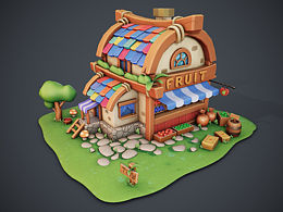 風(fēng)格化水果店鋪pbr全流程建模
