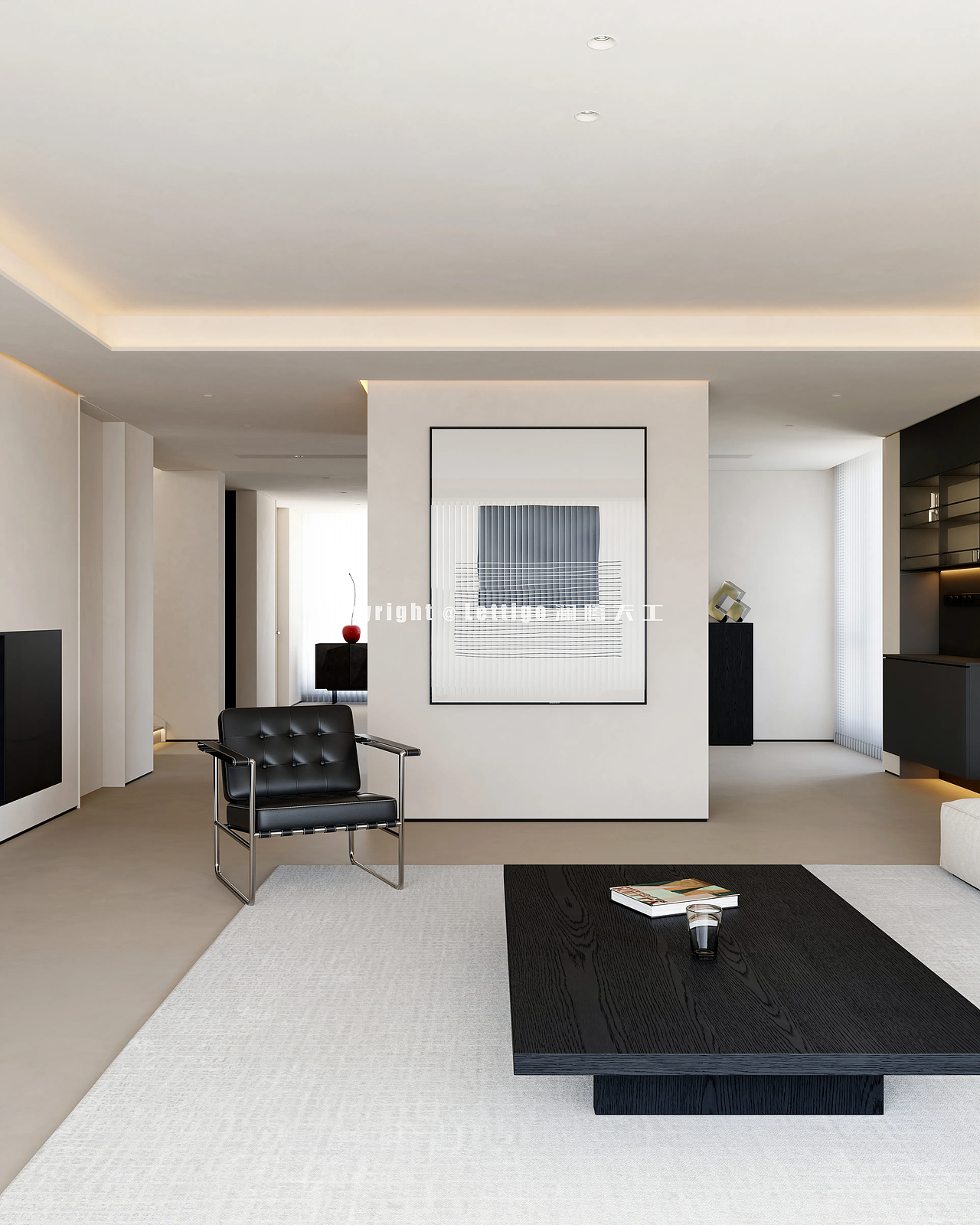 百看不厌，专属于黑白简约的克制美学（图ZMzk5OTA1MzI4） - 家装设计 - 站酷设计师澜腾天工表现李工原创素材 - 站酷ZCOOL