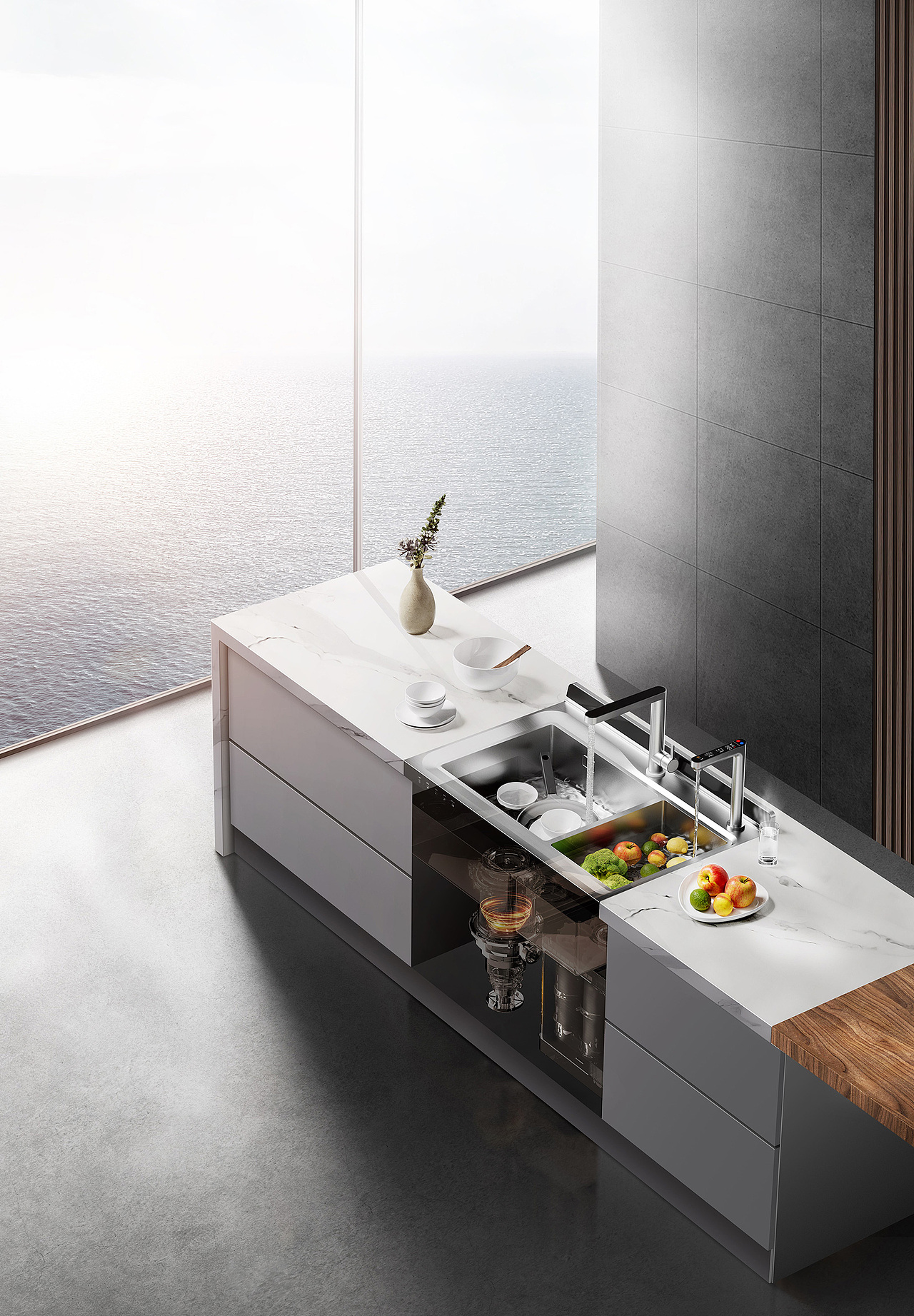 高端厨房场景图 KV 视觉分享 | 火星人集成灶（图ZMzk5OTA2MTEy） - 品牌 - 站酷设计师至上策划设计原创素材 - 站酷ZCOOL