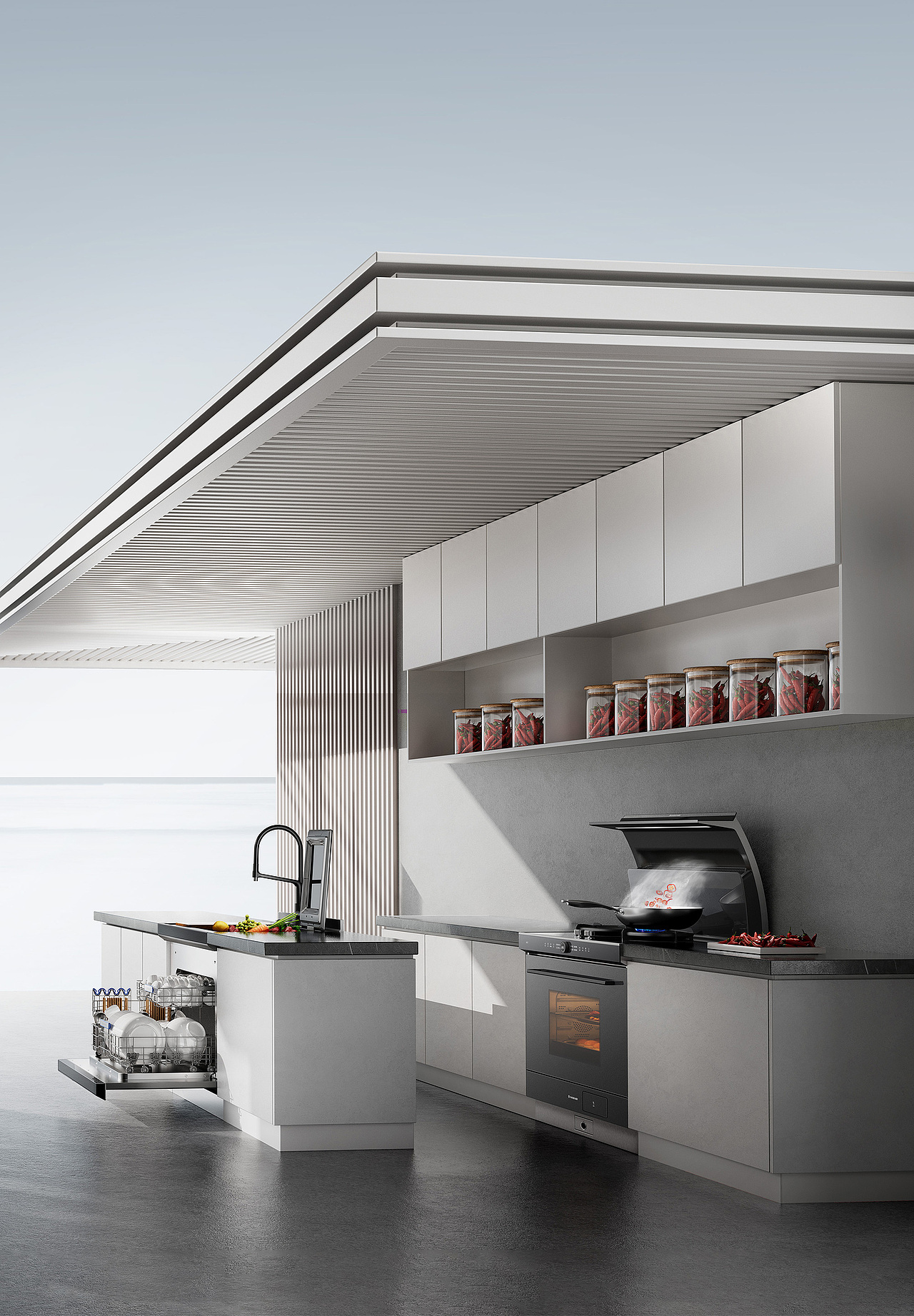 高端厨房场景图 KV 视觉分享 | 火星人集成灶（图ZMzk5OTA2MTIw） - 品牌 - 站酷设计师至上策划设计原创素材 - 站酷ZCOOL