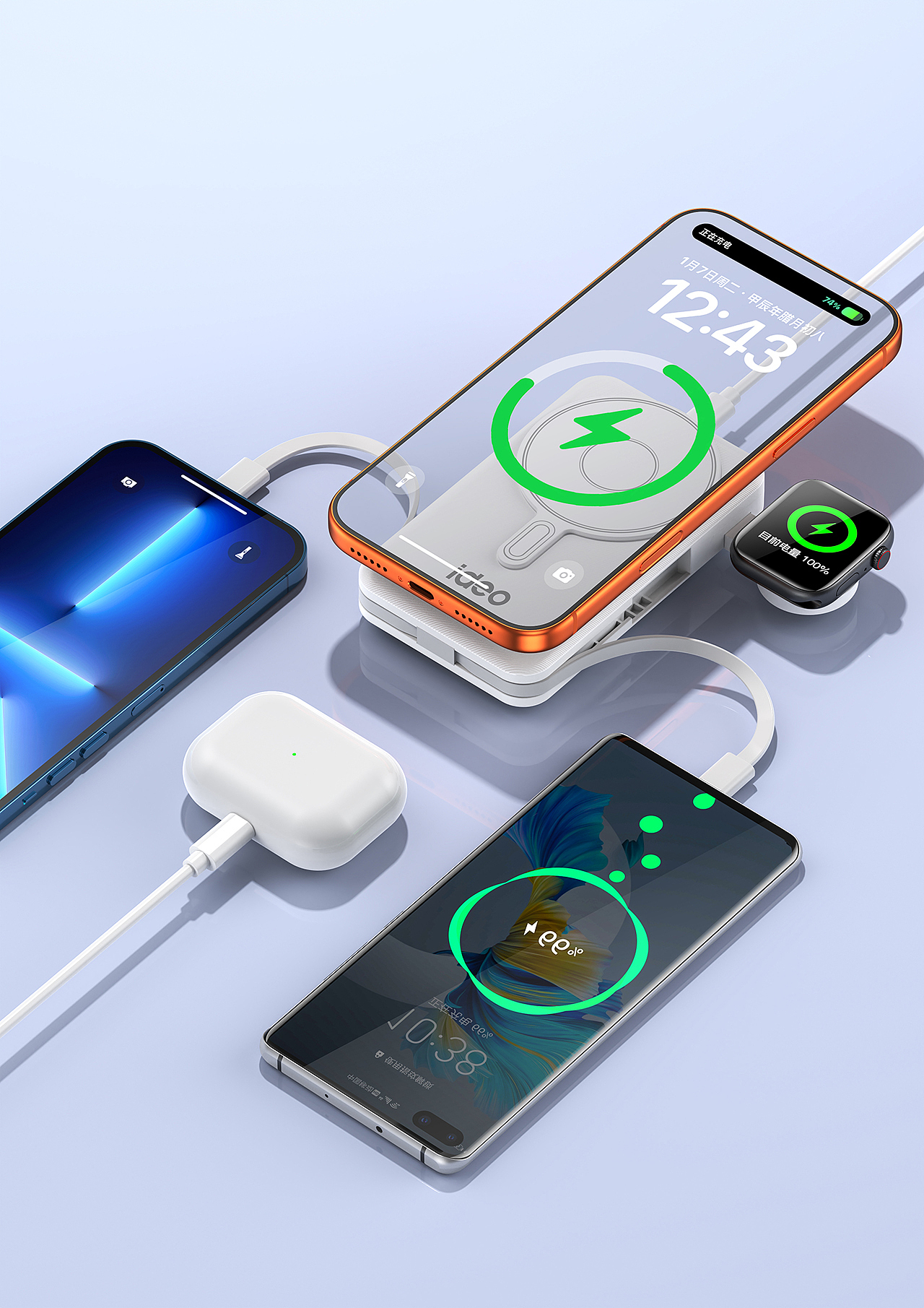 磁吸充电宝 - 建模渲染（图ZMzk5OTA3MTcy） - 产品 - 站酷设计师九零devise原创素材 - 站酷ZCOOL