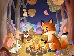 秋天里的小狐狸