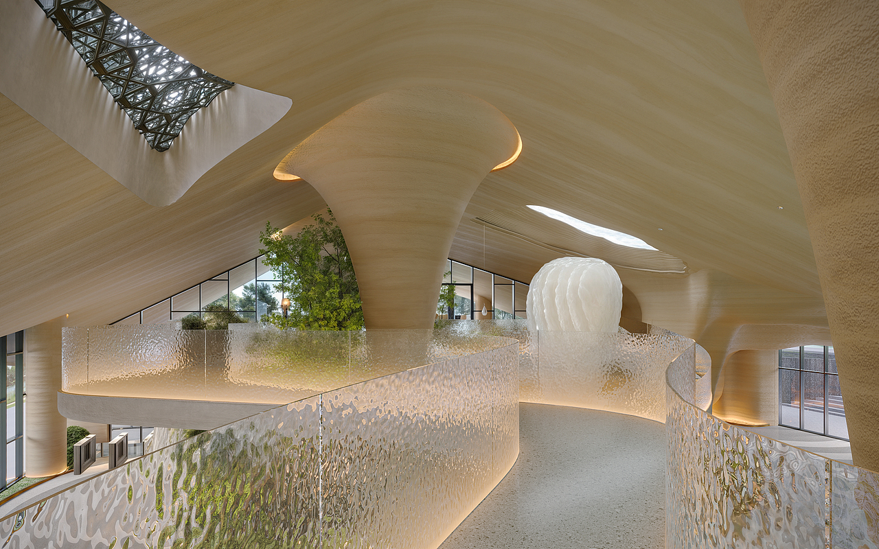 異型建模酒店接待大廳（圖ZMzk5OTE0MjE2） - 酒店餐飲設(shè)計(jì) - 站酷設(shè)計(jì)師予初呀0100原創(chuàng)素材 - 站酷ZCOOL