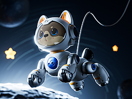 太空机器狗玩具电商详情页