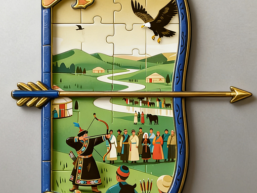 那达慕射箭冰箱贴