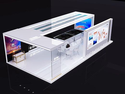商超 展位 展台设计 极简一组