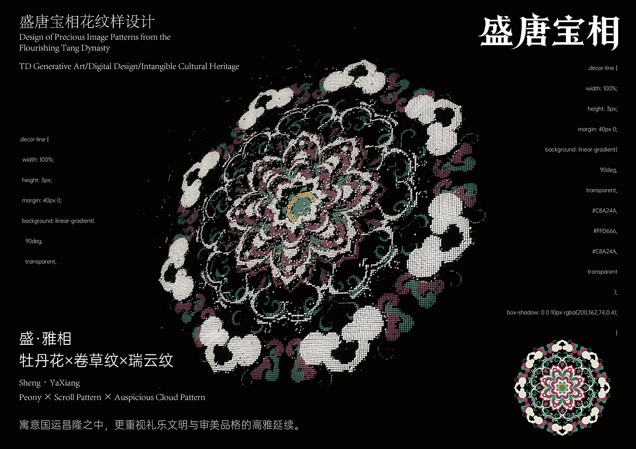 盛唐宝相花纹样设计(海报)